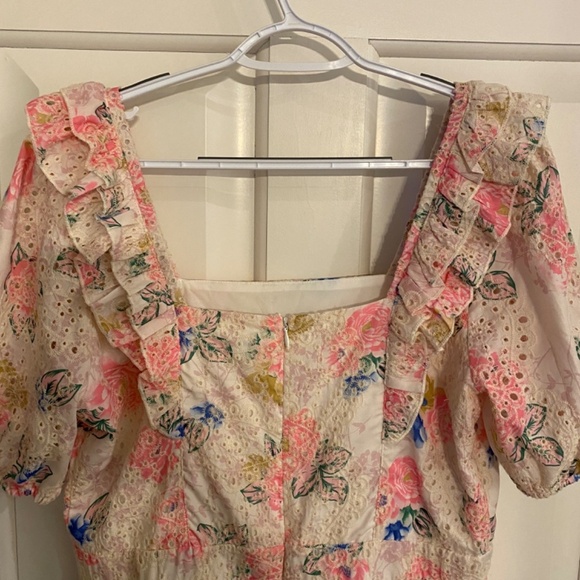 Adelyn Rae Pink Floral Eyelet Dress 33934 - Picture 8 of 15